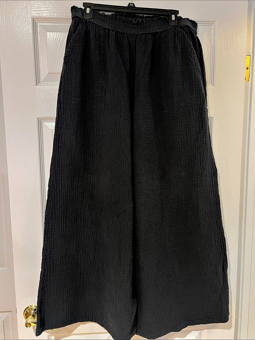 aerie Wide Leg Pants in Black Size XL